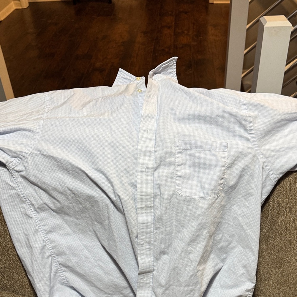 Chaps Light Blue Casual Button Down Shirt